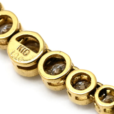 ノンブランド NON BRAND ダイヤ ペンダント イエローゴールド K18YG ダイヤモンド ネックレス Au750 18K 18金 ダイヤモンド7P 7粒 ベゼルセッティング 1.00ct