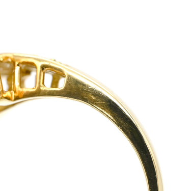 ノンブランド NON BRAND 白蝶パール 12.2mm ダイヤ 0.47ct イエローゴールド K18YG パール ダイヤモンド リング 指輪 1P 1粒 大粒 真珠 ゴールデンパール ダイヤ 13.5号