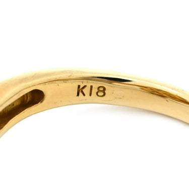 ノンブランド NON BRAND 白蝶パール 12.2mm ダイヤ 0.47ct イエローゴールド K18YG パール ダイヤモンド リング 指輪 1P 1粒 大粒 真珠 ゴールデンパール ダイヤ 13.5号