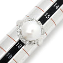 ノンブランド NON BRAND 白蝶パール 11.3mm ダイヤ 0.58ct プラチナシルバー Pt900 パール ダイヤモンド リング 指輪 1P 1粒 大粒 真珠 Pt900 プラチナ パヴェダイヤ 17号