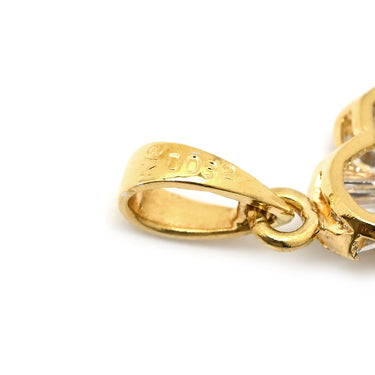 ノンブランド NON BRAND パール ダイヤ 0.32ct パールホワイト×イエローゴールド K18YG パール ダイヤモンド ペンダントトップ ネックレストップ 白蝶パール リボンモチーフ 大粒 真珠 18K YG