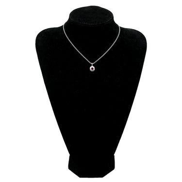 ノンブランド NON BRAND ルビー 0.63ct ダイヤ 0.32ct レッド×プラチナシルバー Pt900 ダイヤモンド ルビー ペンダントトップ 赤 1P 1粒 1石 ネックレストップ Pt900 プラチナ V字金具