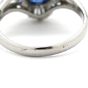 ノンブランド NON BRAND ブルーサファイア 2.73ct ダイヤリング プラチナシルバー Pt850 サファイア ダイヤモンド リング 指輪 青 ブルー Pt850 オーバルミックスカット 1石 13.5号