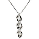 ノンブランド NON BRAND トリロジー ダイヤペンダント ホワイトゴールド K18WG ダイヤモンド ネックレス 3P 3粒 スリーストーンネックレス 18K WG Au750
