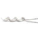 ノンブランド NON BRAND トリロジー ダイヤペンダント ホワイトゴールド K18WG ダイヤモンド ネックレス 3P 3粒 スリーストーンネックレス 18K WG Au750