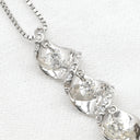 ノンブランド NON BRAND トリロジー ダイヤペンダント ホワイトゴールド K18WG ダイヤモンド ネックレス 3P 3粒 スリーストーンネックレス 18K WG Au750