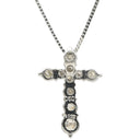 ノンブランド NON BRAND ダイヤモンド 0.50ct クロスペンダント プラチナシルバー Pt900 ダイヤモンド Pt850(チェーン) ネックレス 十字架 CROSS 10石 10P 10粒 ブリリアントカット