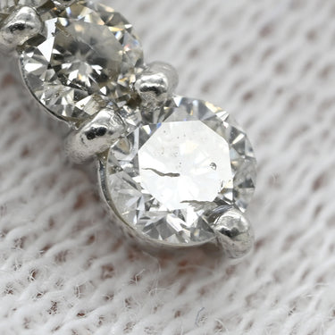 ノンブランド NON BRAND ダイヤモンド 0.50ct クロスペンダント プラチナシルバー Pt900 ダイヤモンド Pt850(チェーン) ネックレス 十字架 CROSS 10石 10P 10粒 ブリリアントカット
