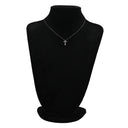 ノンブランド NON BRAND ダイヤモンド 0.50ct クロスペンダント プラチナシルバー Pt900 ダイヤモンド Pt850(チェーン) ネックレス 十字架 CROSS 10石 10P 10粒 ブリリアントカット