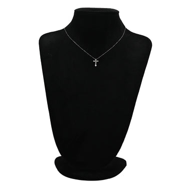 ノンブランド NON BRAND ダイヤモンド 0.50ct クロスペンダント プラチナシルバー Pt900 ダイヤモンド Pt850(チェーン) ネックレス 十字架 CROSS 10石 10P 10粒 ブリリアントカット