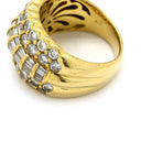 ノンブランド NON BRAND ダイヤモンド 3.50ct イエローゴールド K18YG ダイヤモンド リング 指輪 K18 Au750 YG パヴェダイヤ 13.5号