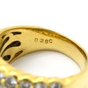 ノンブランド NON BRAND ダイヤモンド 3.50ct イエローゴールド K18YG ダイヤモンド リング 指輪 K18 Au750 YG パヴェダイヤ 13.5号