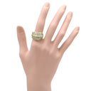 ノンブランド NON BRAND ダイヤモンド 3.50ct イエローゴールド K18YG ダイヤモンド リング 指輪 K18 Au750 YG パヴェダイヤ 13.5号