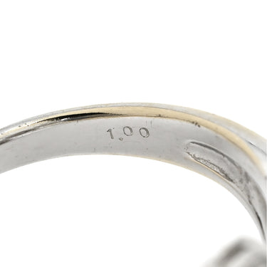 ノンブランド NON BRAND ダイヤリング ホワイトゴールド K18WG ダイヤモンド リング 指輪 クラスターセッティング ホワイトゴールド パヴェダイヤ フラワー 花 18号