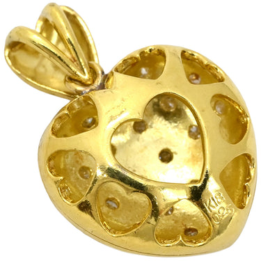 ノンブランド NON BRAND ハート ダイヤモンド 0.25ct イエローゴールド K18YG ダイヤモンド ペンダントトップ 750 18K ネックレストップ ペンダントヘッド
