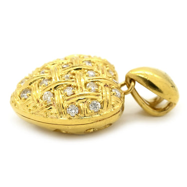 ノンブランド NON BRAND ハート ダイヤモンド 0.25ct イエローゴールド K18YG ダイヤモンド ペンダントトップ 750 18K ネックレストップ ペンダントヘッド