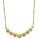 ノンブランド NON BRAND ダイヤモンド 0.30ct ペンダント イエローゴールド K18YG ダイヤモンド ネックレス 750 18K 7P 7粒 7石 ブリリアントカット