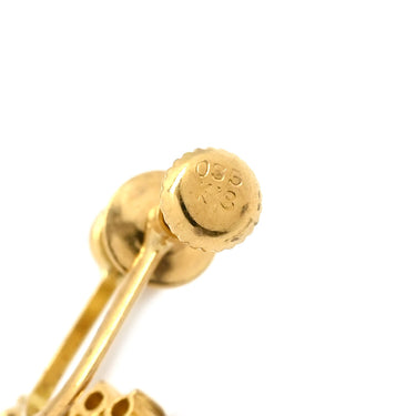 ノンブランド NON BRAND イエローゴールド K18YG ダイヤモンド イヤリング Au750 18K 18金 ダイヤ オープンハート型 ドロップイヤリング