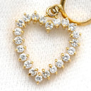 ノンブランド NON BRAND イエローゴールド K18YG ダイヤモンド イヤリング Au750 18K 18金 ダイヤ オープンハート型 ドロップイヤリング