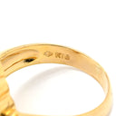 ノンブランド NON BRAND ダイヤ イエローゴールド K18YG ダイヤモンド リング 指輪 1.0ct メレ パヴェ 15P 15石 15粒 ブリリアントカット イエローゴールド YG Au750 18K 18金 ツイスト 12号