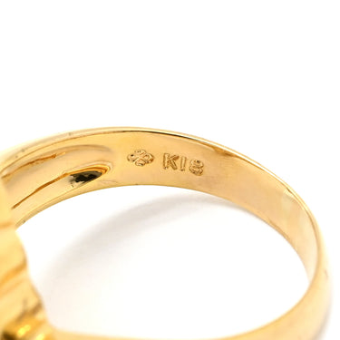 ノンブランド NON BRAND ダイヤ イエローゴールド K18YG ダイヤモンド リング 指輪 1.0ct メレ パヴェ 15P 15石 15粒 ブリリアントカット イエローゴールド YG Au750 18K 18金 ツイスト 12号