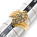 ノンブランド NON BRAND ダイヤ イエローゴールド K18YG ダイヤモンド リング 指輪 1.0ct メレ パヴェ 15P 15石 15粒 ブリリアントカット イエローゴールド YG Au750 18K 18金 ツイスト 12号