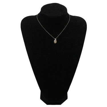 ノンブランド NON BRAND コンビカラー ダイヤ ペンダント シルバー×イエローゴールド×ピンクゴールド K18YG K18PG Pt900 ダイヤモンド ネックレス Au750 18K×Pt 18金 ダイヤモンド10P 10粒 ウェーブ型 ボールチェーン