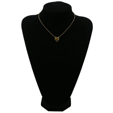 ノンブランド NON BRAND ダイヤ ペンダント イエローゴールド K18YG ダイヤモンド ネックレス Au750 18K 18金 5P 5石 5粒 ゴールドバー