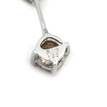 ノンブランド NON BRAND ブラウンダイヤモンド 1.00ct ペンダント プラチナシルバー Pt900 ダイヤモンド Pt850(チェーン) ネックレス 3連 ドロップ プラチナ ブリリアントカット 3石 3粒 ベネチアンチェーン