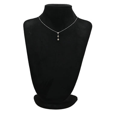 ノンブランド NON BRAND ブラウンダイヤモンド 1.00ct ペンダント プラチナシルバー Pt900 ダイヤモンド Pt850(チェーン) ネックレス 3連 ドロップ プラチナ ブリリアントカット 3石 3粒 ベネチアンチェーン