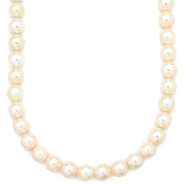 ノンブランド NON BRAND 8mm パール ペンダント パールホワイト パール シルバー ネックレス 真珠 あこや アコヤ ホワイト 白 silver 44cm 一連 ワンタッチ クラスプ 花形