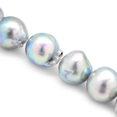 ノンブランド NON BRAND 8.5mm パール ペンダント グレー×シルバー パール シルバー ネックレス 真珠 アコヤ あこや シルバーグレイ 灰色 一連 アコヤ真珠 43.5cm オフラウンドシェイプ