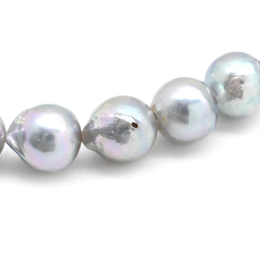 ノンブランド NON BRAND 8.5mm パール ペンダント グレー×シルバー パール シルバー ネックレス 真珠 アコヤ あこや シルバーグレイ 灰色 一連 アコヤ真珠 43.5cm オフラウンドシェイプ