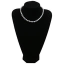 ノンブランド NON BRAND 8.5mm パール ペンダント グレー×シルバー パール シルバー ネックレス 真珠 アコヤ あこや シルバーグレイ 灰色 一連 アコヤ真珠 43.5cm オフラウンドシェイプ