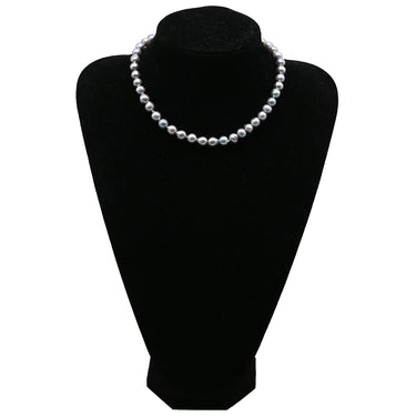 ノンブランド NON BRAND 8.5mm パール ペンダント グレー×シルバー パール シルバー ネックレス 真珠 アコヤ あこや シルバーグレイ 灰色 一連 アコヤ真珠 43.5cm オフラウンドシェイプ