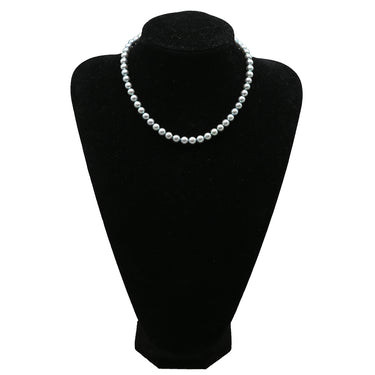 ノンブランド NON BRAND シルバーグレー シルバー パール ネックレス パール アコヤパール 真珠 あこやパール silver 1連 ラウンドシェイプ