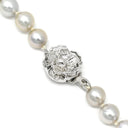 ノンブランド NON BRAND 7mm パール ペンダント グレー×シルバー パール シルバー ネックレス 真珠 アコヤ あこや シルバーグレイ 灰色 一連 アコヤ真珠 43.5cm ラウンドシェイプ