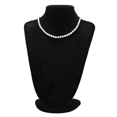 ノンブランド NON BRAND 7mm パール ペンダント グレー×シルバー パール シルバー ネックレス 真珠 アコヤ あこや シルバーグレイ 灰色 一連 アコヤ真珠 43.5cm ラウンドシェイプ