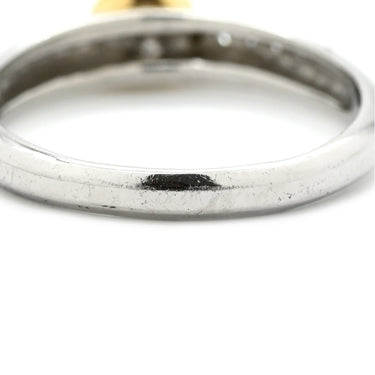 ノンブランド NON BRAND ダイヤモンド 0.28ct プラチナシルバーXイエローゴールド Pt900 K18YG ダイヤモンド リング 指輪 18K 750 YG プラチナ コンビ ダイア 18.5号