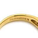 ノンブランド NON BRAND ダイヤ 0.71ct イエローゴールド K18YG ダイヤモンド リング 指輪 18K Au750 YG 一文字リング ホールマーク 14.5号
