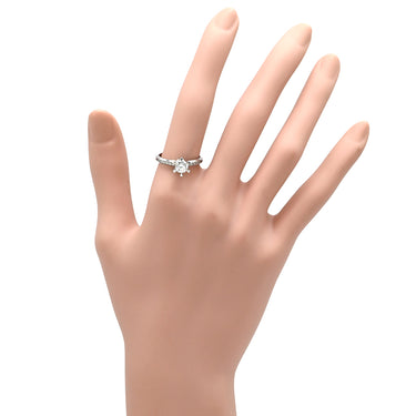 ノンブランド NON BRAND ダイヤモンド 0.56ct 立爪 プラチナシルバー Pt850 ダイヤモンド リング 指輪 1石 1粒 プラチナ ブリリアントカット 13.5号