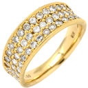 ノンブランド NON BRAND ダイヤモンド 1.00ct イエローゴールド K18YG ダイヤモンド リング 指輪 パヴェダイヤ 18K 750 YG 11号