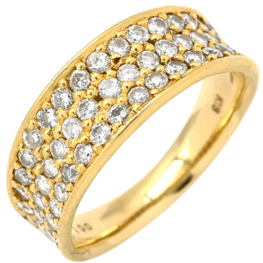 ノンブランド NON BRAND ダイヤモンド 1.00ct イエローゴールド K18YG ダイヤモンド リング 指輪 パヴェダイヤ 18K 750 YG 11号