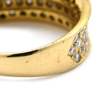 ノンブランド NON BRAND ダイヤモンド 1.00ct イエローゴールド K18YG ダイヤモンド リング 指輪 パヴェダイヤ 18K 750 YG 11号
