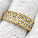 ノンブランド NON BRAND ダイヤモンド 1.00ct イエローゴールド K18YG ダイヤモンド リング 指輪 パヴェダイヤ 18K 750 YG 11号