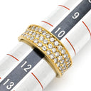 ノンブランド NON BRAND ダイヤモンド 1.00ct イエローゴールド K18YG ダイヤモンド リング 指輪 パヴェダイヤ 18K 750 YG 11号