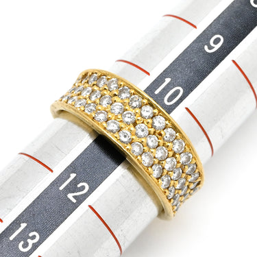 ノンブランド NON BRAND ダイヤモンド 1.00ct イエローゴールド K18YG ダイヤモンド リング 指輪 パヴェダイヤ 18K 750 YG 11号
