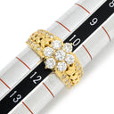 ノンブランド NON BRAND ダイヤモンド 1.00ct イエローゴールド K18YG ダイヤモンド リング 指輪 ブリリアントカット 18K 750 YG フラワーモチーフ 11号