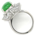 ノンブランド NON BRAND ヒスイ 6.81ct ダイヤモンド プラチナシルバー Pt900 ヒスイ ダイヤモンド リング 指輪 緑 グリーン 翡翠 ひすい ジェダイト プラチナ900 テーパー 13号