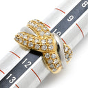 ノンブランド NON BRAND ダイヤモンド 1.01ct イエローゴールドXプラチナシルバー K18YG Pt850 ダイヤモンド リング 指輪 パヴェダイヤ 18K 750 YG プラチナ コンビ ダイア 10.5号